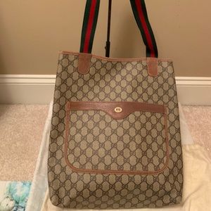 COPY - Gucci Vintage GG Plus Web Tote